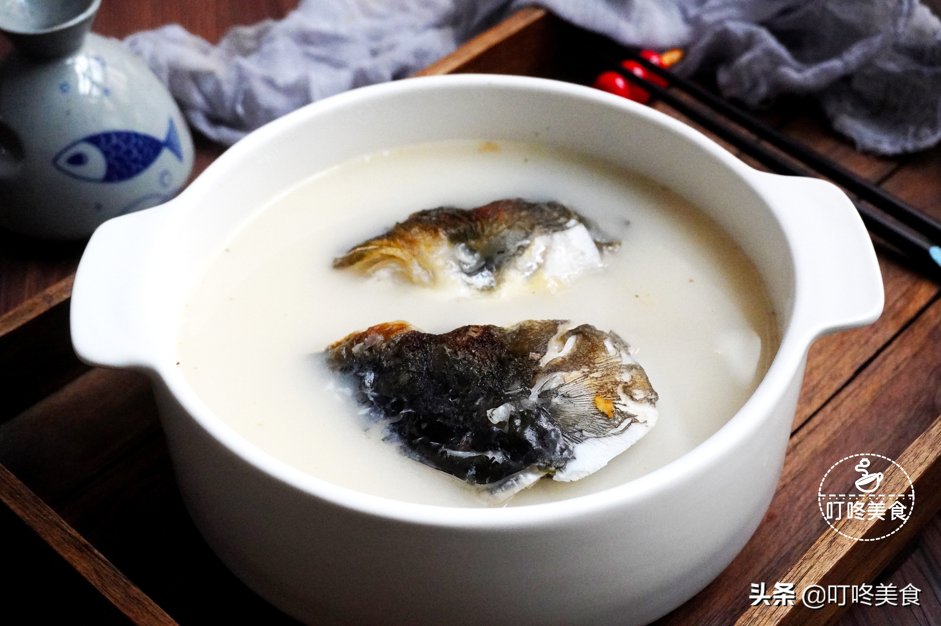 教你炖鱼头汤的正确方法，掌握这2步，鱼汤又白又香浓，无腥味